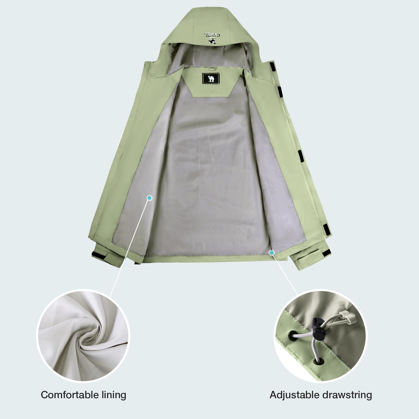 GOLDEN CAMEL Men's Rain Jacket - đánh giá và giá Outdoor Adventure Windbreaker